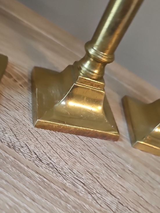 Amazon.com: Nuptio Brass Candlestick Holders for Centerpiece  Brass Column Candlestick Set - Gold Finish